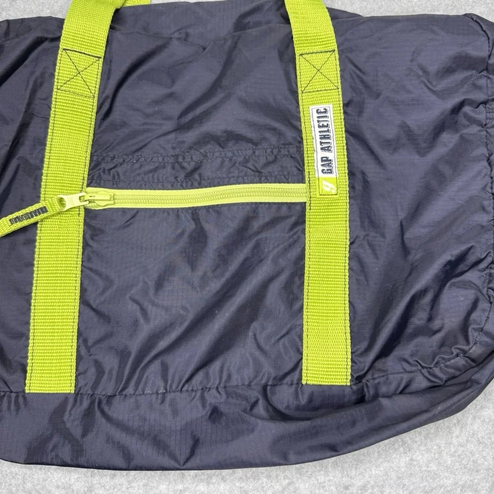 Y2K Gap Nylon Blue Green Duffle Gym Bag Overnight Weekend Travel Duffel Athletic